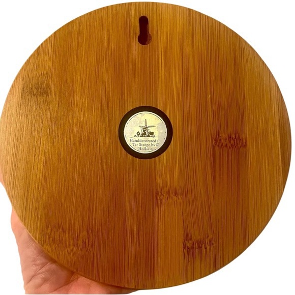 Dutch Tile Wall Hanger Ter Steege by Delft Blue Made in Holland Girl with Tulips - Picture 5 of 7